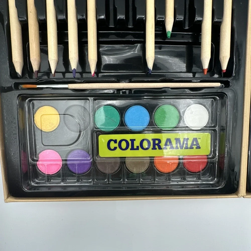 Art Set With Oil‎ Pastels Colored Pencils & Paints In Portable Case